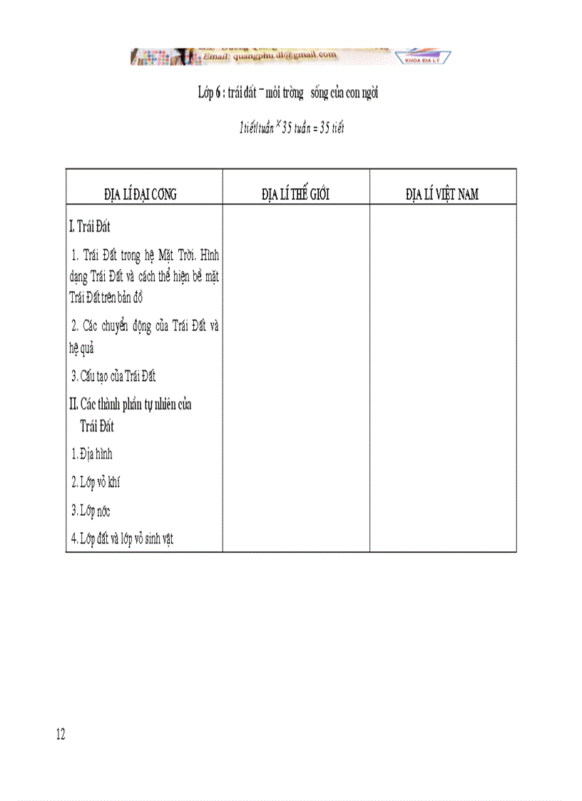 image for page Chuẩn chương trình Địa Lí phổ thông