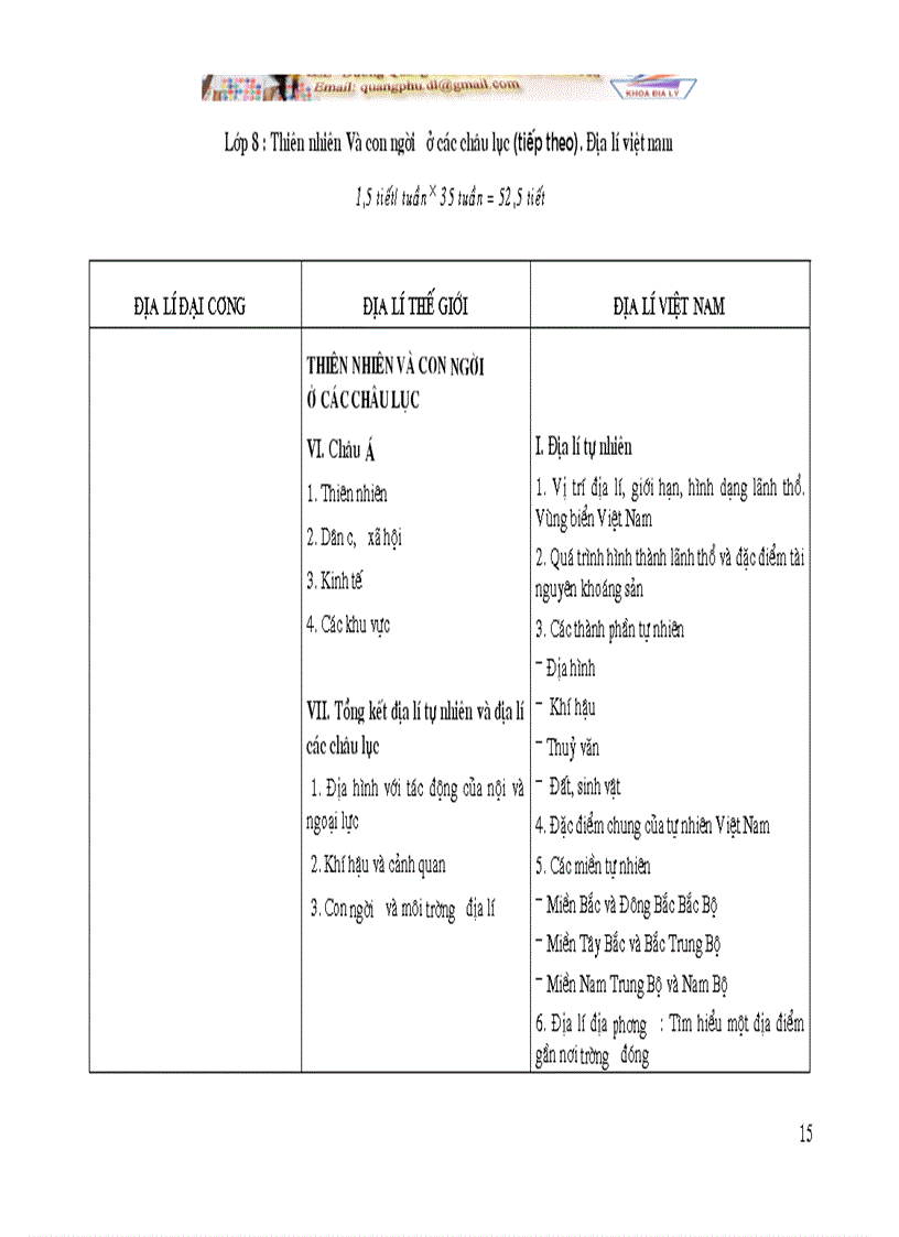 image for page Chuẩn chương trình Địa Lí phổ thông
