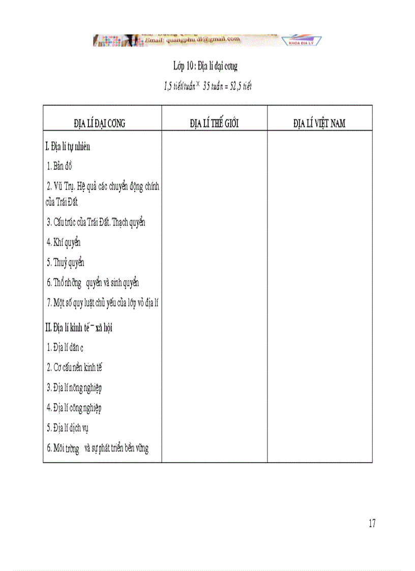 image for page Chuẩn chương trình Địa Lí phổ thông