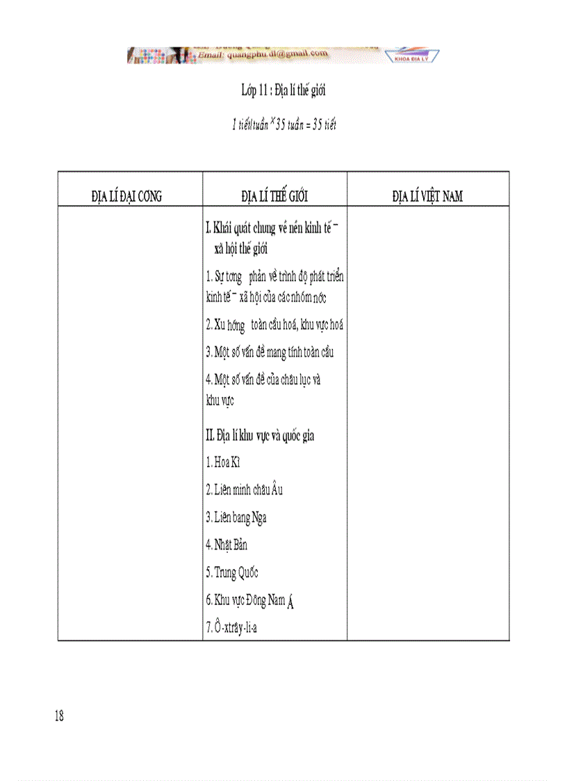 image for page Chuẩn chương trình Địa Lí phổ thông