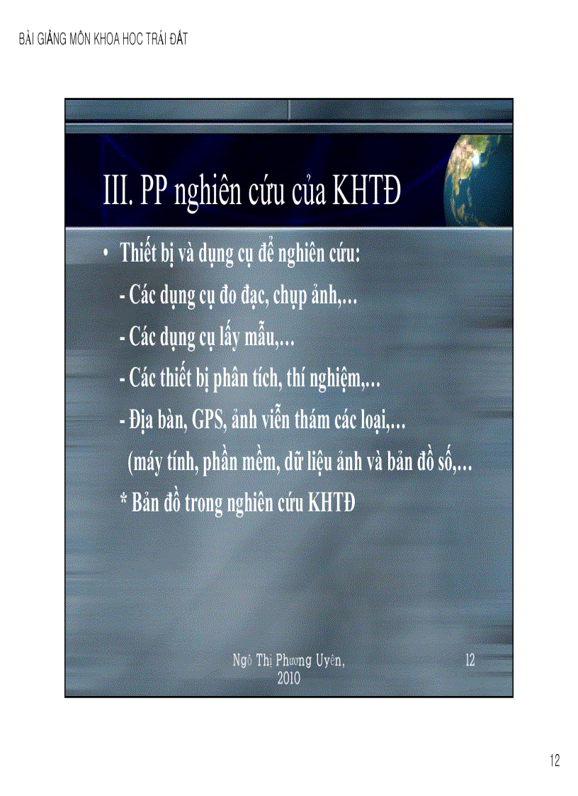 image for page Chương 1 Các khái niệm và cơ sở khoa học Trái đất