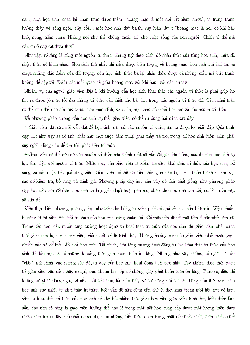 image for page Chương 7 Qúa trình dạy học ở trường phổ thông và các phương pháp dạy học Địa lí