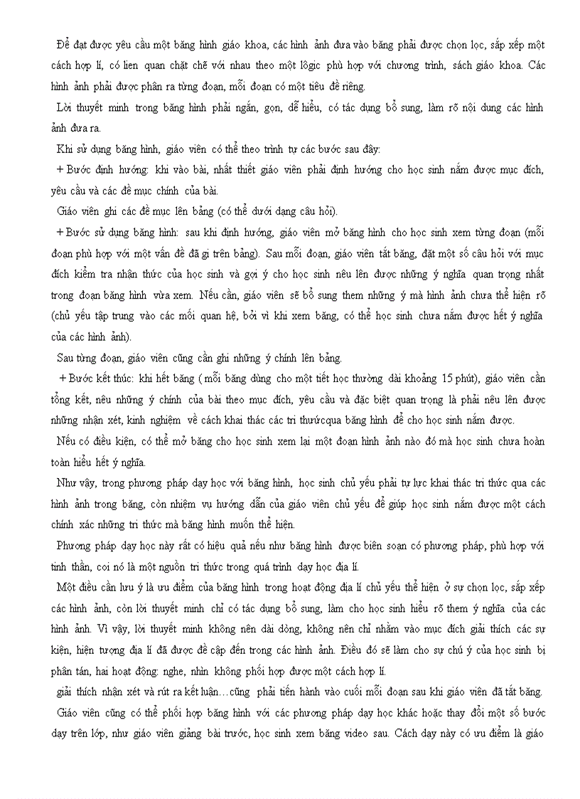 image for page Chương 7 Qúa trình dạy học ở trường phổ thông và các phương pháp dạy học Địa lí