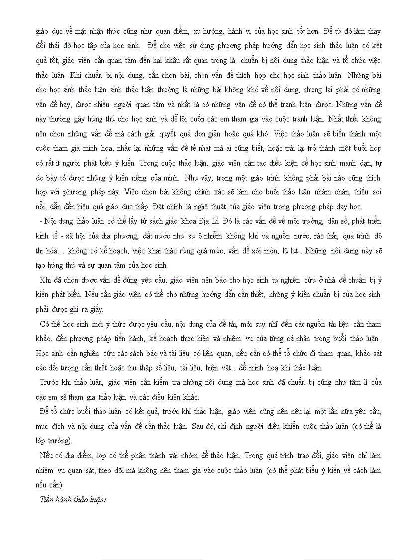 image for page Chương 7 Qúa trình dạy học ở trường phổ thông và các phương pháp dạy học Địa lí