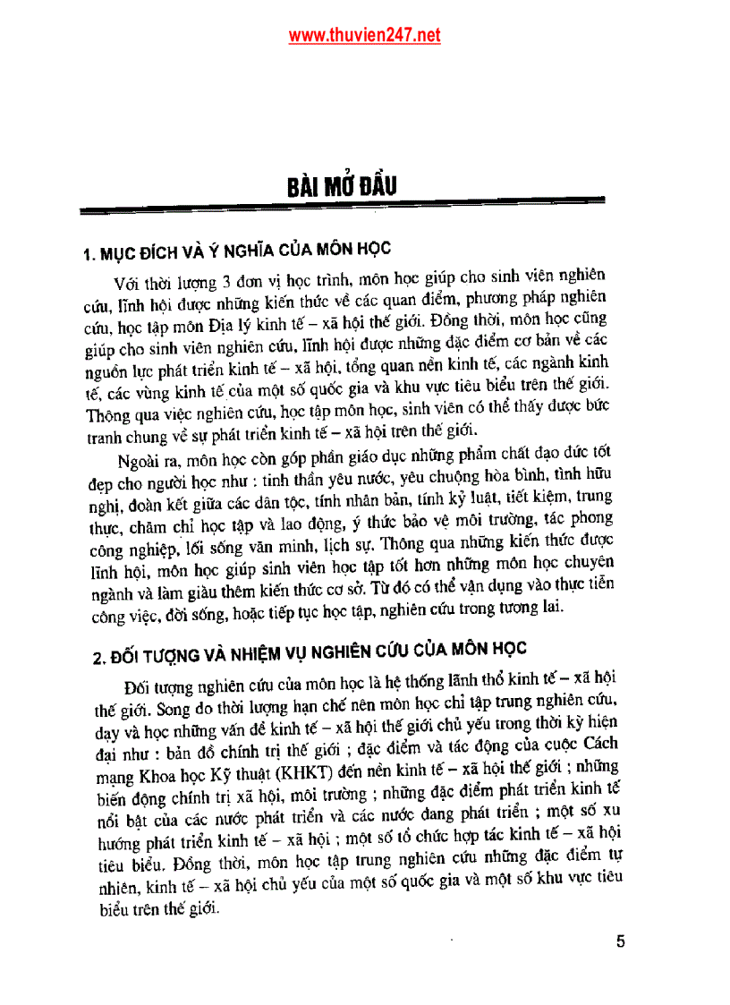 image for page Địa lý kinh tế xã hội thế giới