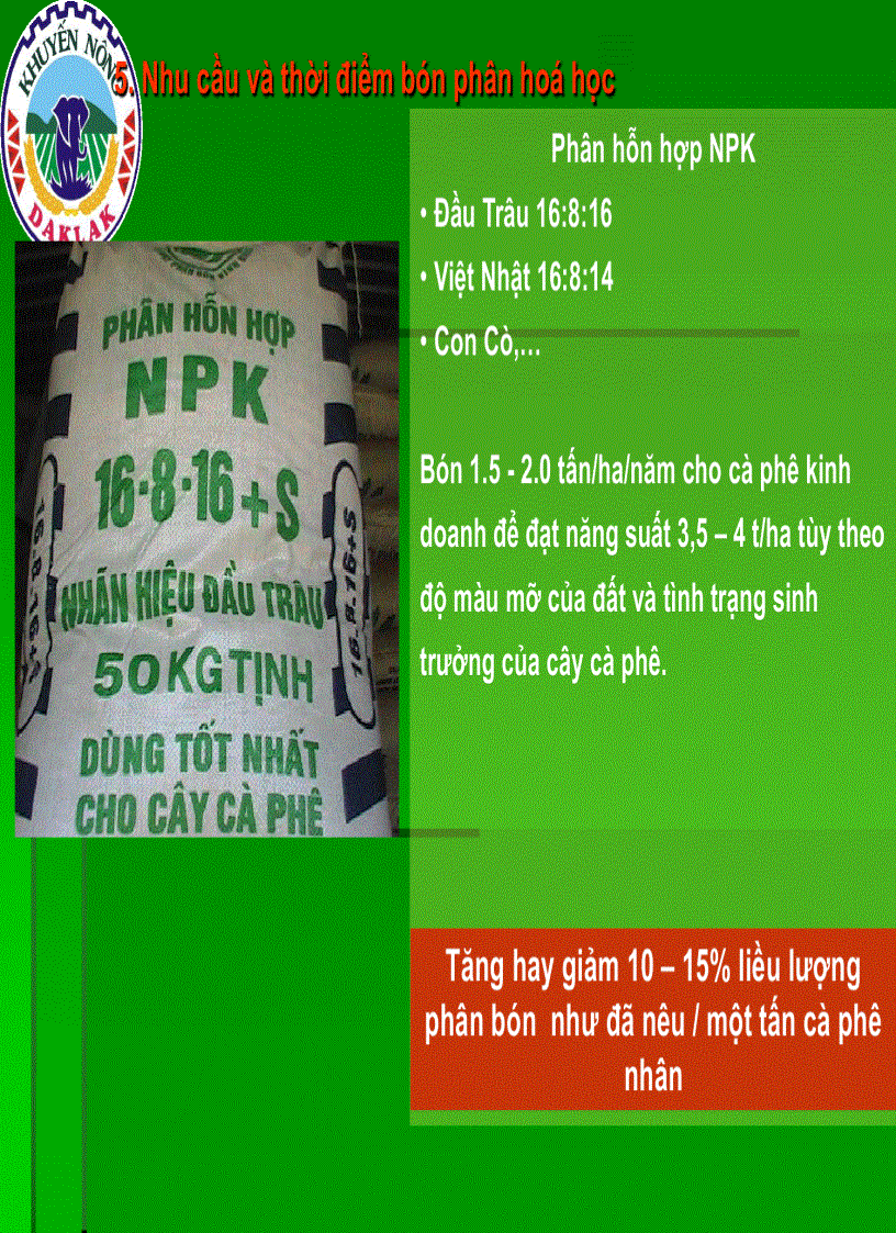image for page Dinh dưỡng cây cà phê