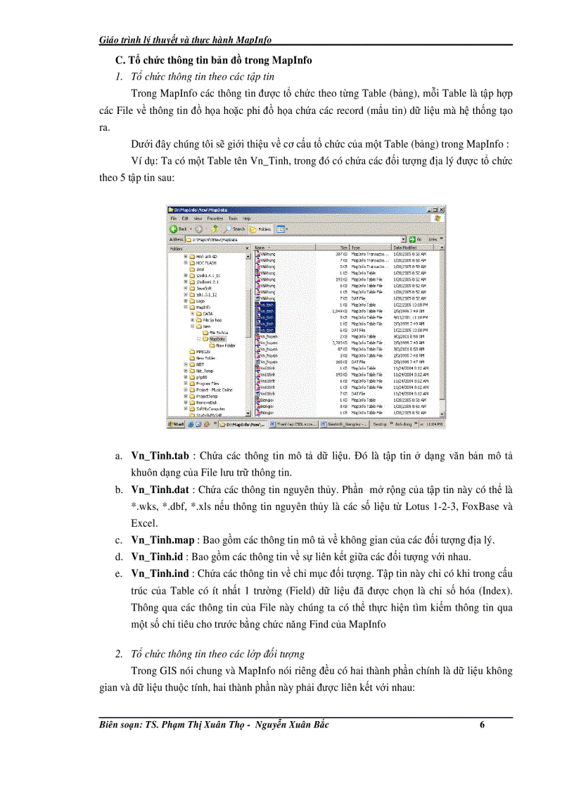 Giáo trình lý thuyết và thực hành MapInfo