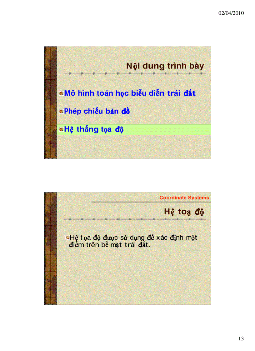 image for page Hệ tọa độ địa lý