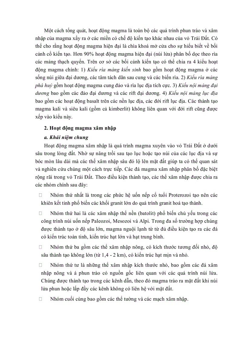 image for page Hoạt động Magma