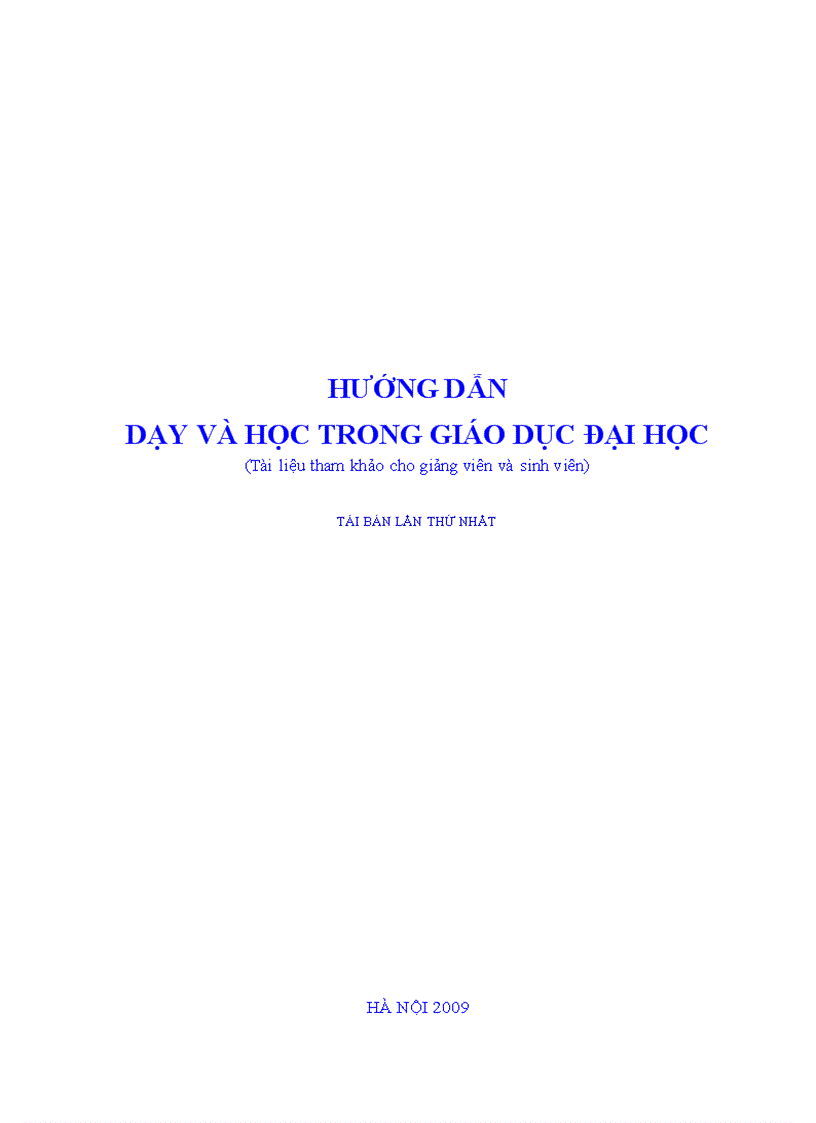 image for page Hướng dẫn Dạy và Học trong Giáo dục đại học
