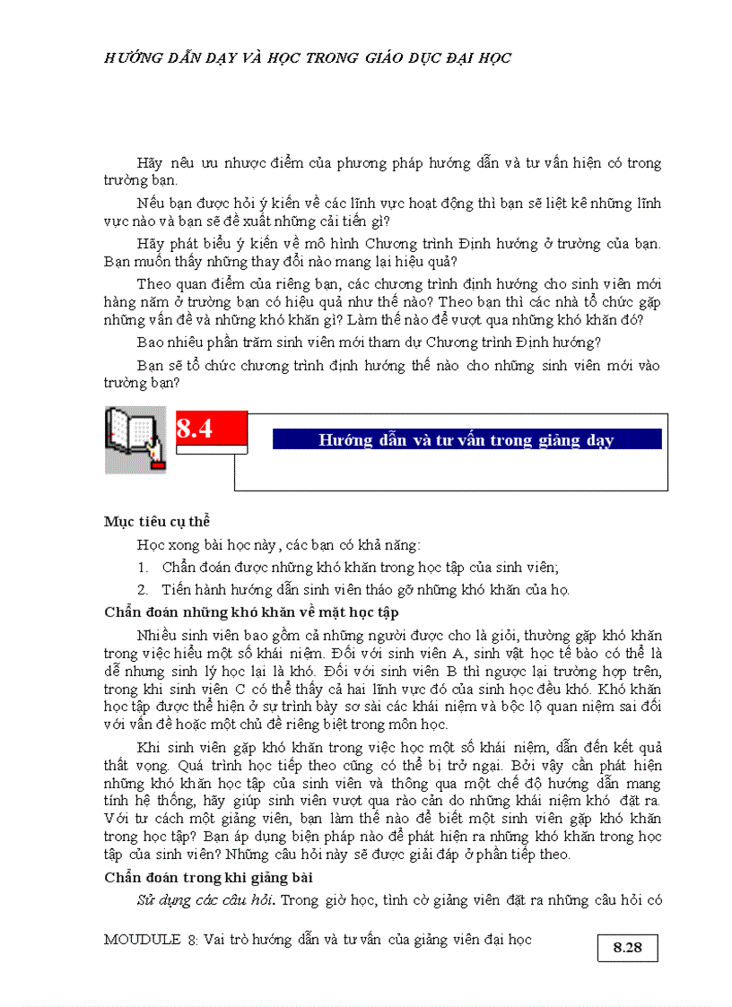 image for page Hướng dẫn Dạy và Học trong Giáo dục đại học