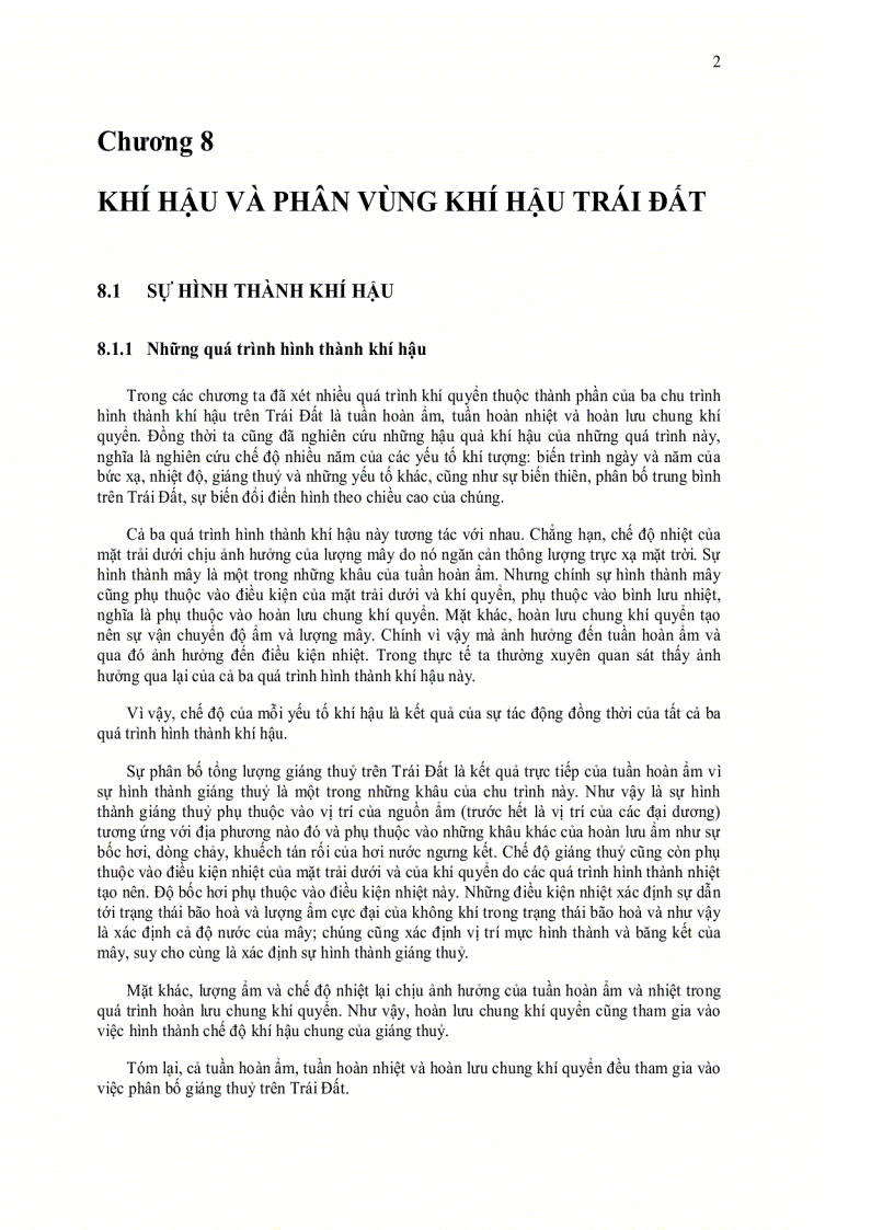 image for page Khí hậu và khí tượng đại cương chương 8