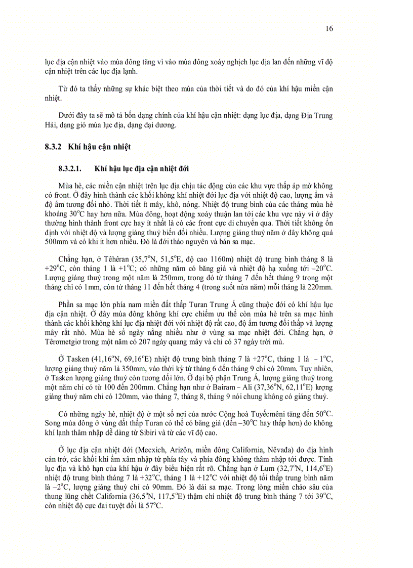 image for page Khí hậu và khí tượng đại cương chương 8