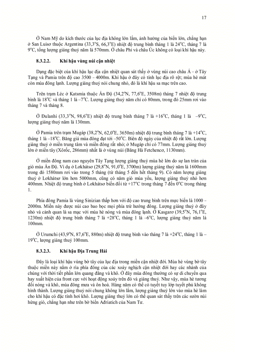 image for page Khí hậu và khí tượng đại cương chương 8