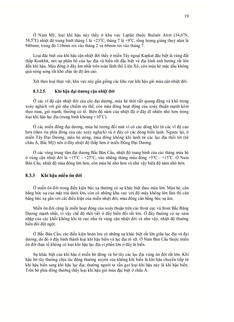 image for page Khí hậu và khí tượng đại cương chương 8