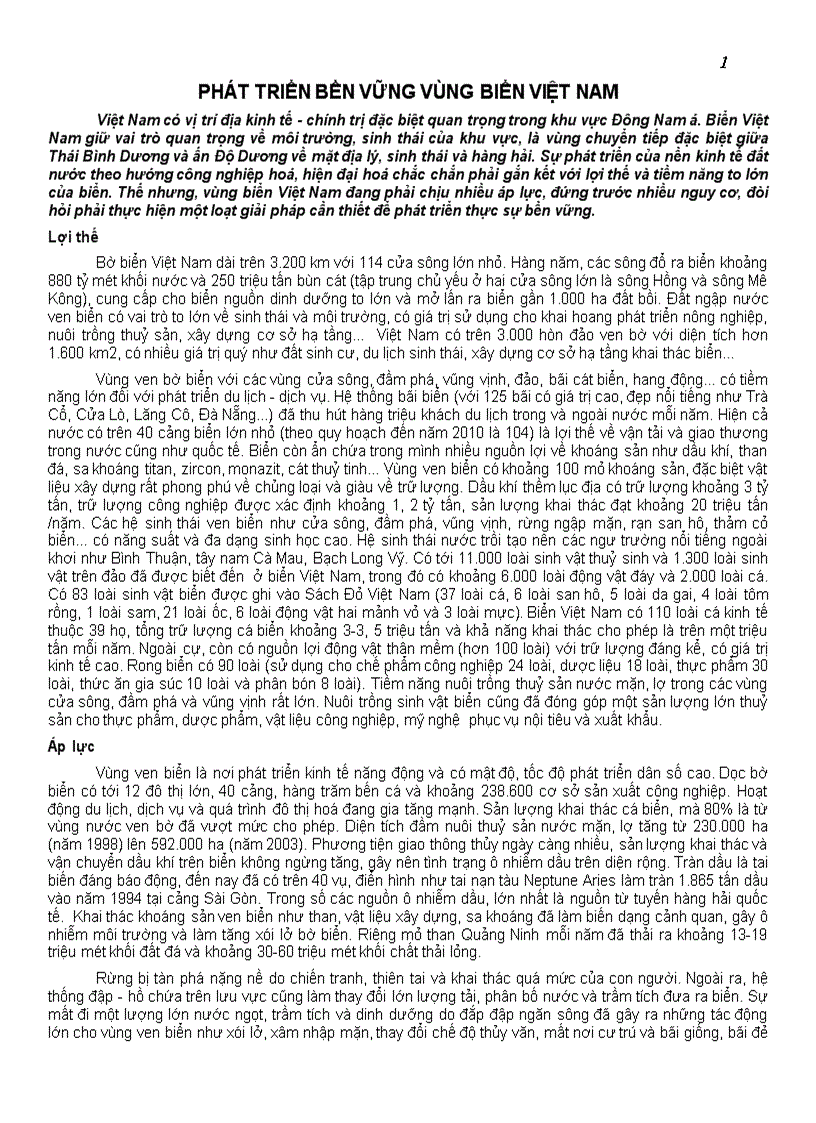 image for page Phát triển bền vững vùng biển Việt Nam