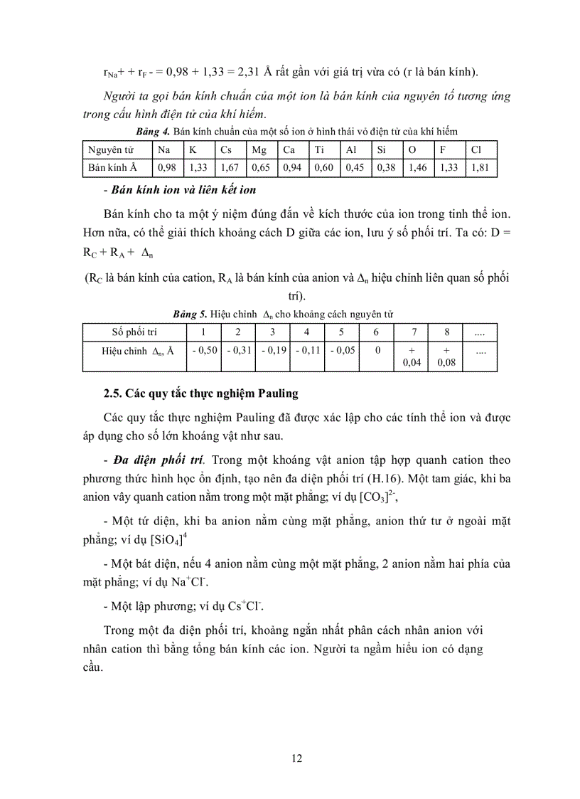 image for page Thành phần hóa học của vỏ Trái đất Tinh thể
