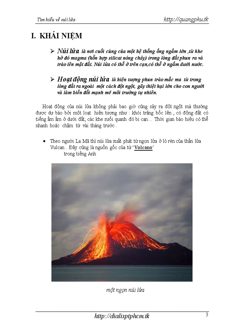 Tìm hiểu về núi lửa