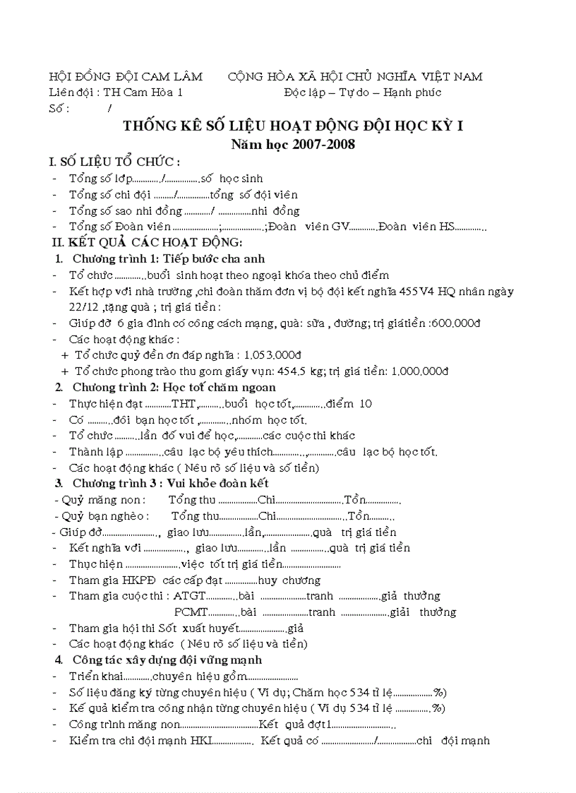 image for page Bao cao so ket hoat dong doi hoc ki 1