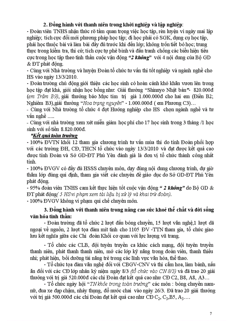 image for page Bao Cao Tong Ket Cong Tac Doan Và Phong Trao TN Nam hoc 2009 2010