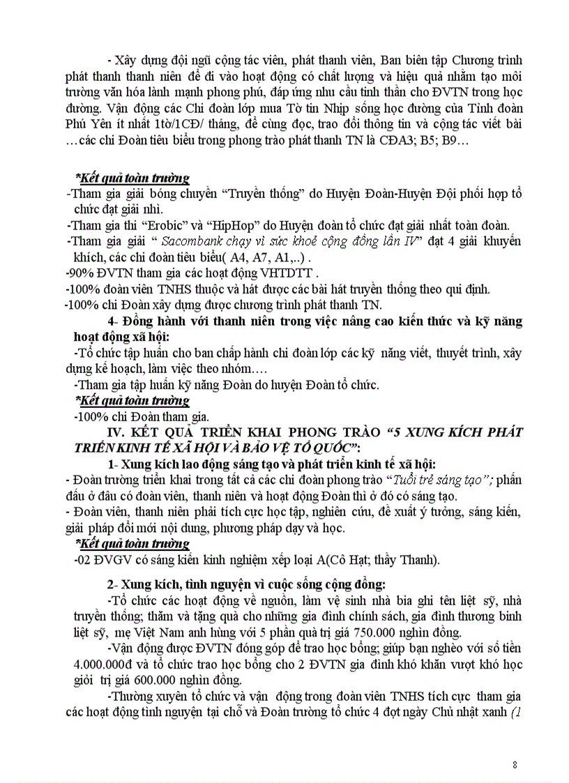 image for page Bao Cao Tong Ket Cong Tac Doan Và Phong Trao TN Nam hoc 2009 2010