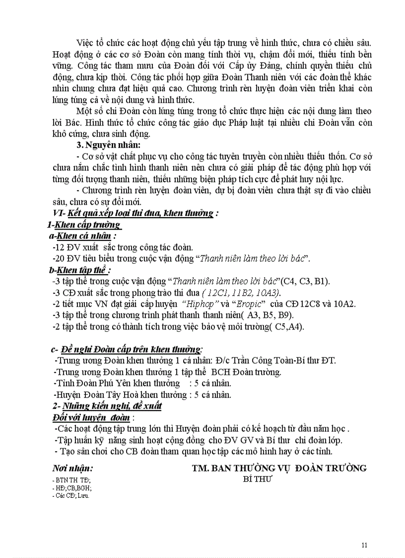 image for page Bao Cao Tong Ket Cong Tac Doan Và Phong Trao TN Nam hoc 2009 2010
