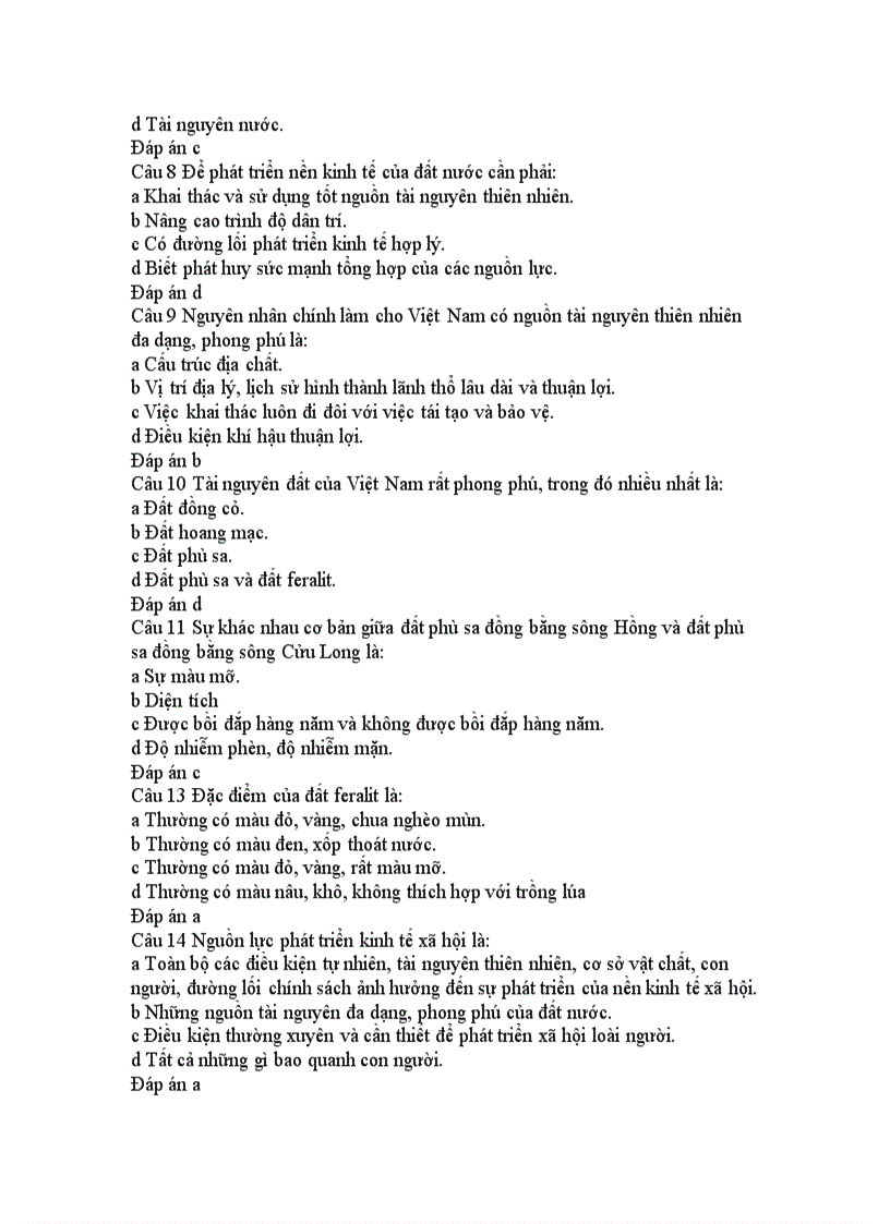 image for page Bo trac nghiem mon dia 12