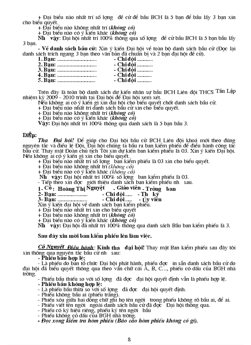 image for page Chuong trinh dai hoi lien doi cuc chi tiet