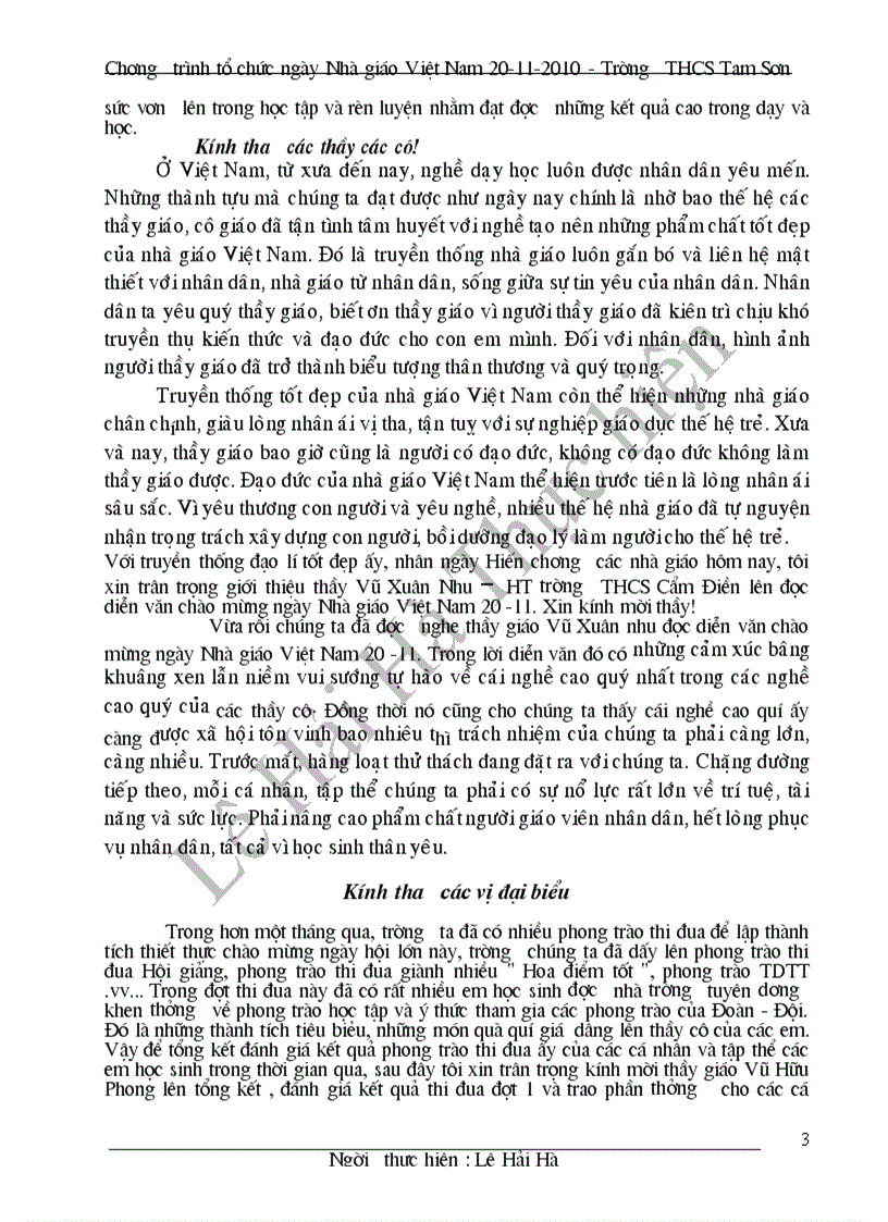 image for page Dẫn chương trinh 20 11 mới nhất