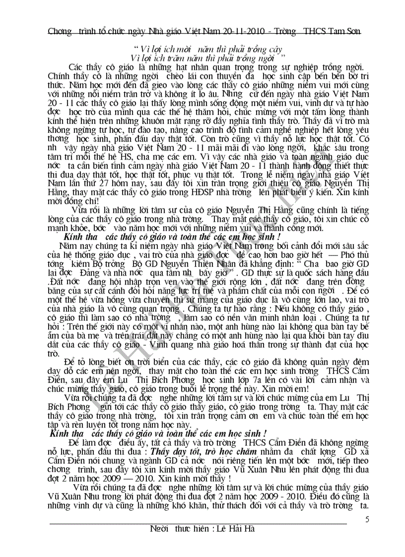 image for page Dẫn chương trinh 20 11 mới nhất