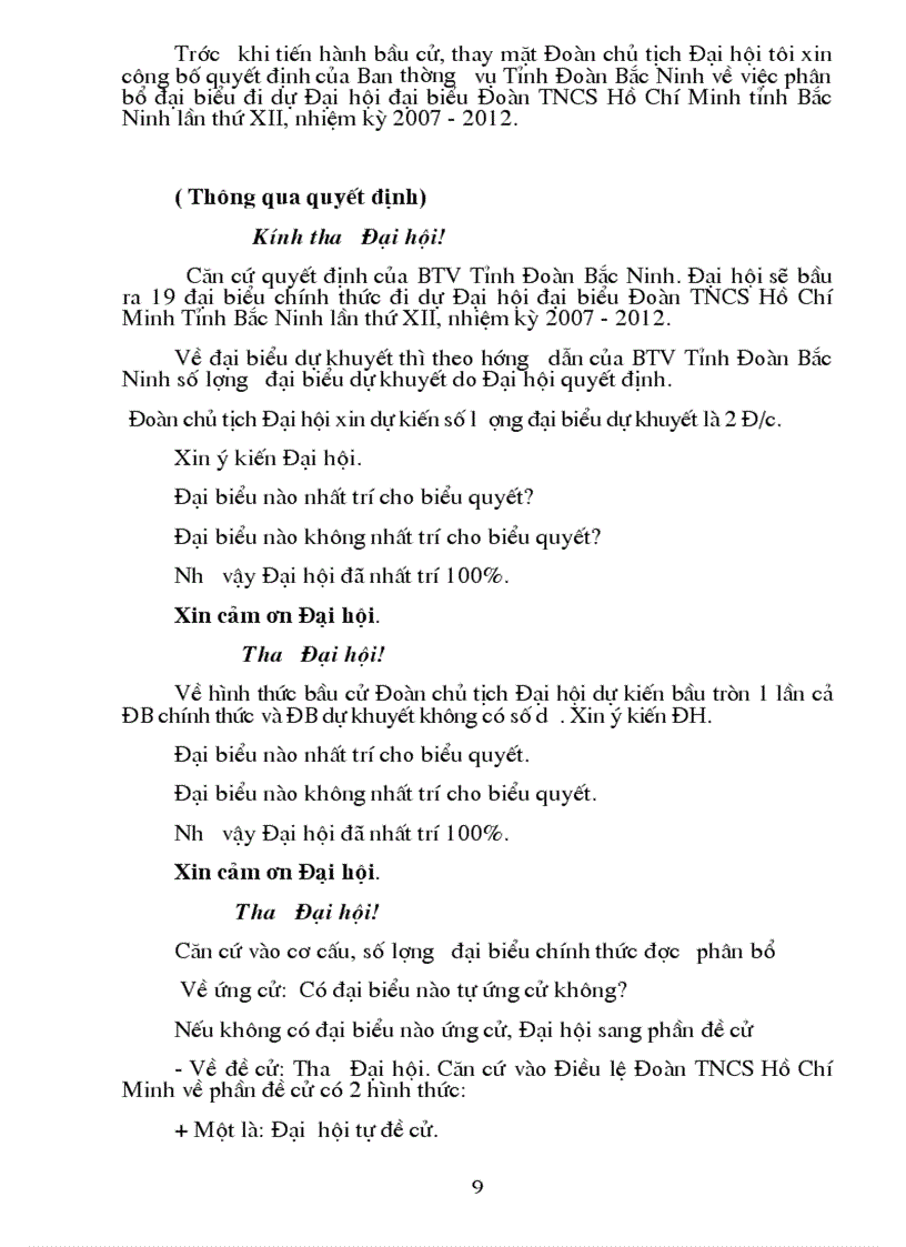 image for page Điều hành đại HỘi