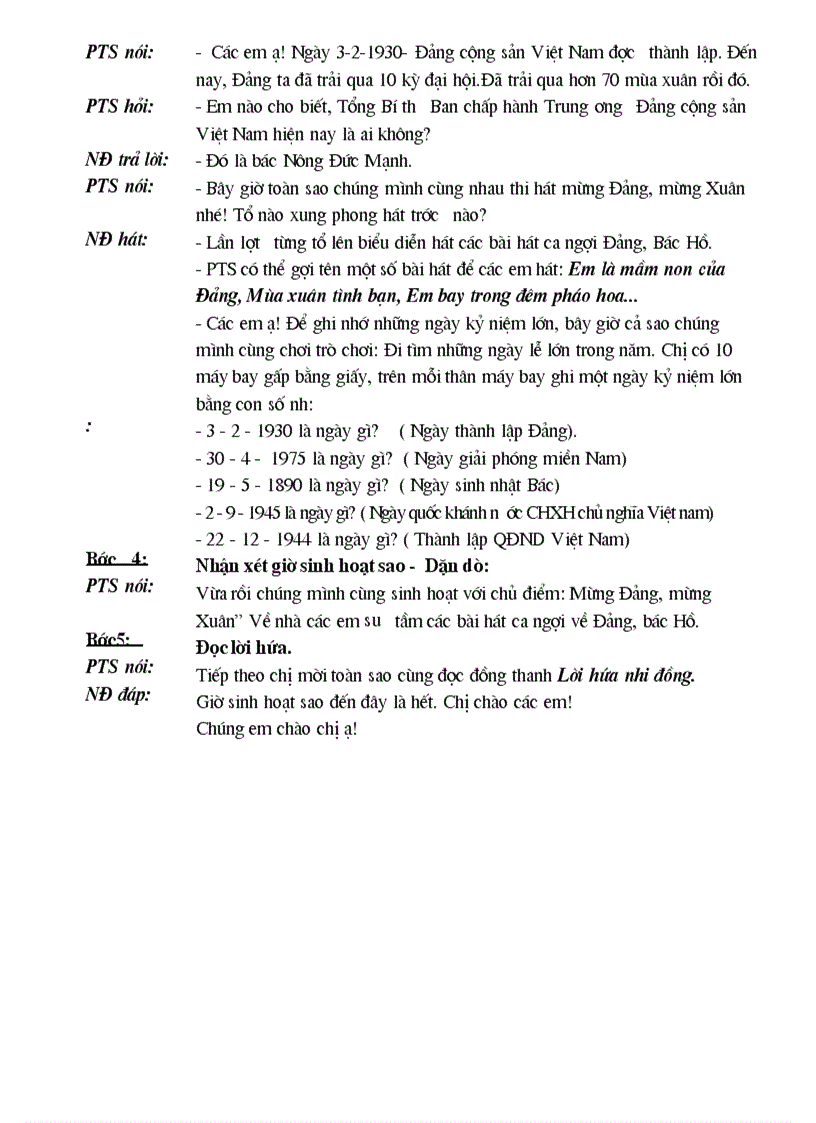 image for page Giáo án Sinh hoạt Sao Nhi đồng Khối 1 2 và 3