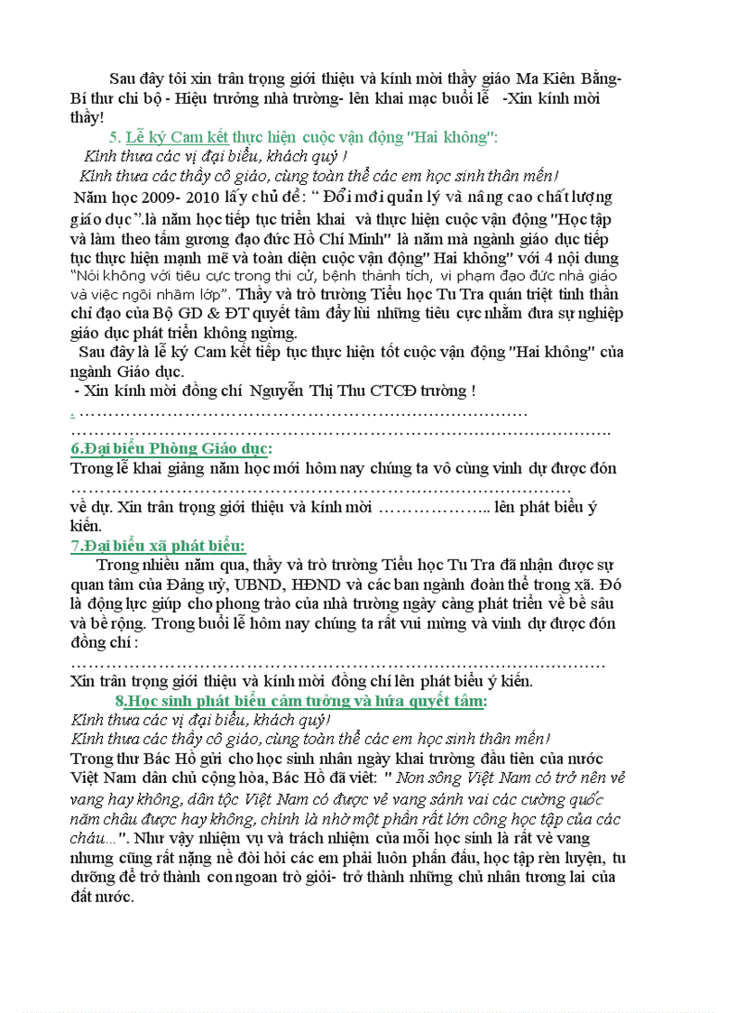 image for page Kịch bản khai giảng