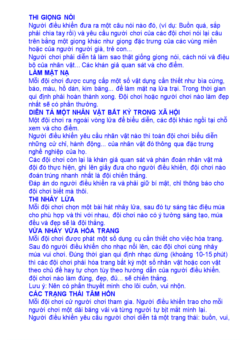 image for page Một số trò chơi sinh hoạt lữa trại