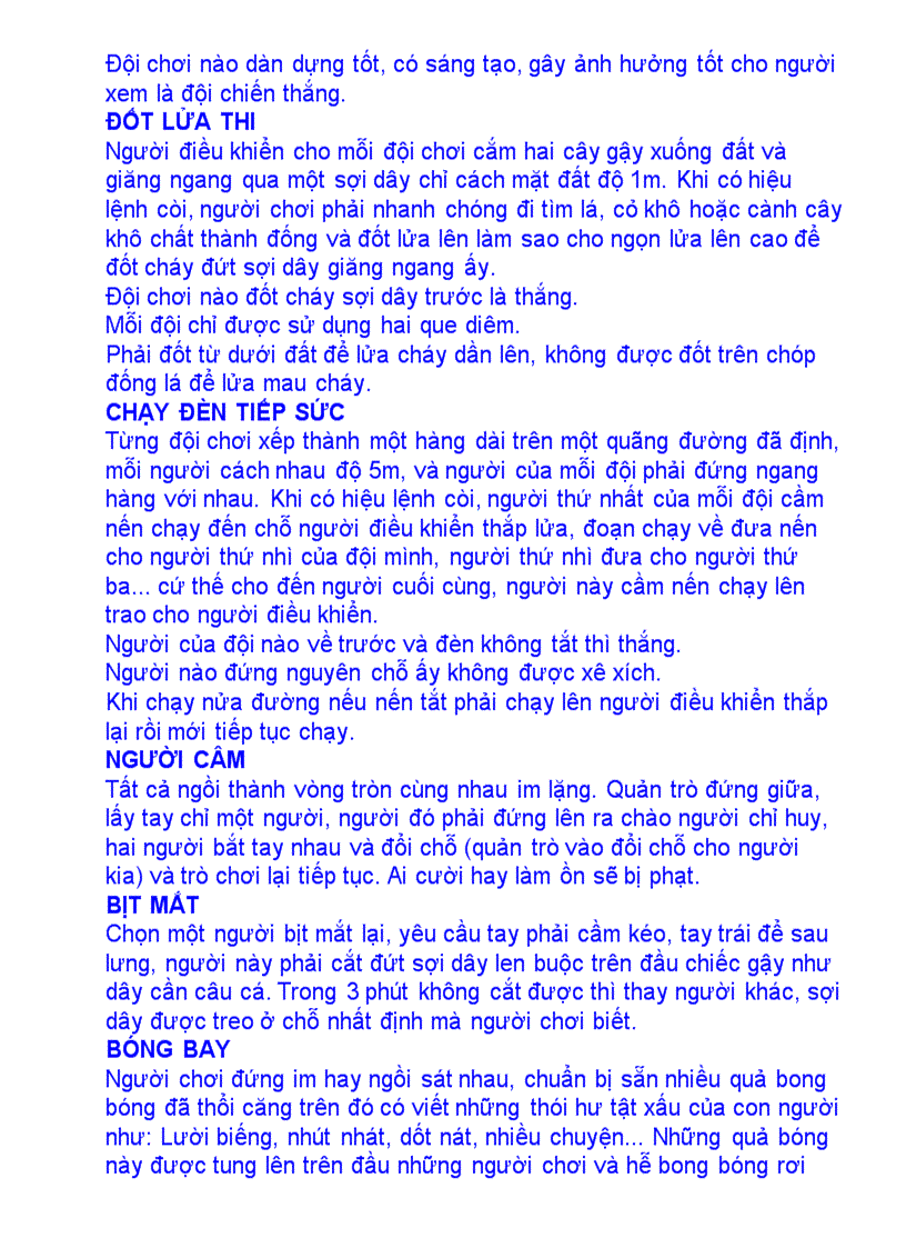 image for page Một số trò chơi sinh hoạt lữa trại