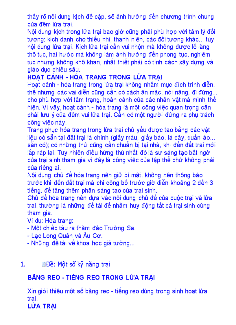 image for page Một số trò chơi sinh hoạt lữa trại