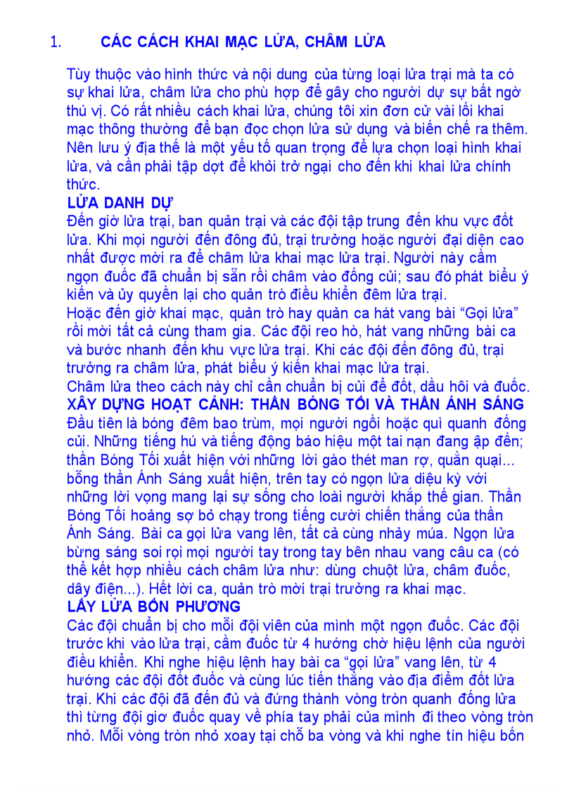 image for page Một số trò chơi sinh hoạt lữa trại