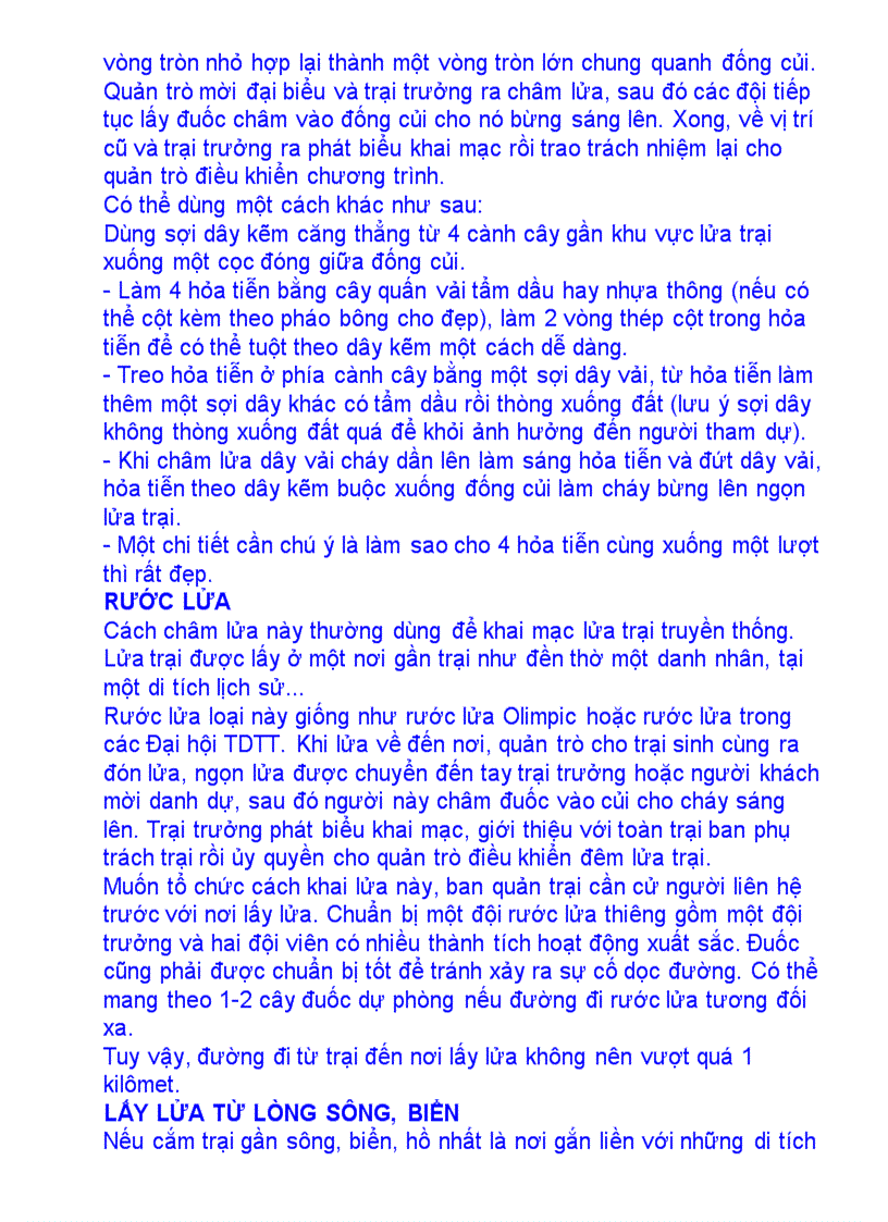 image for page Một số trò chơi sinh hoạt lữa trại