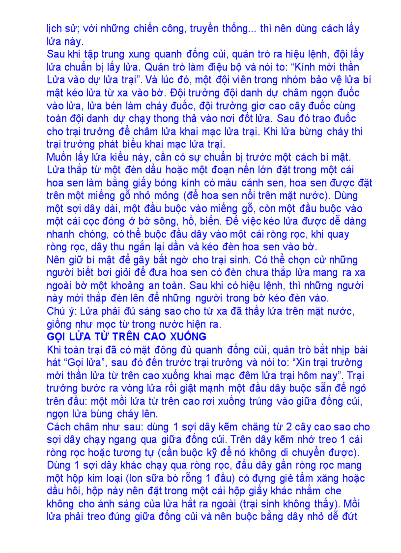 image for page Một số trò chơi sinh hoạt lữa trại