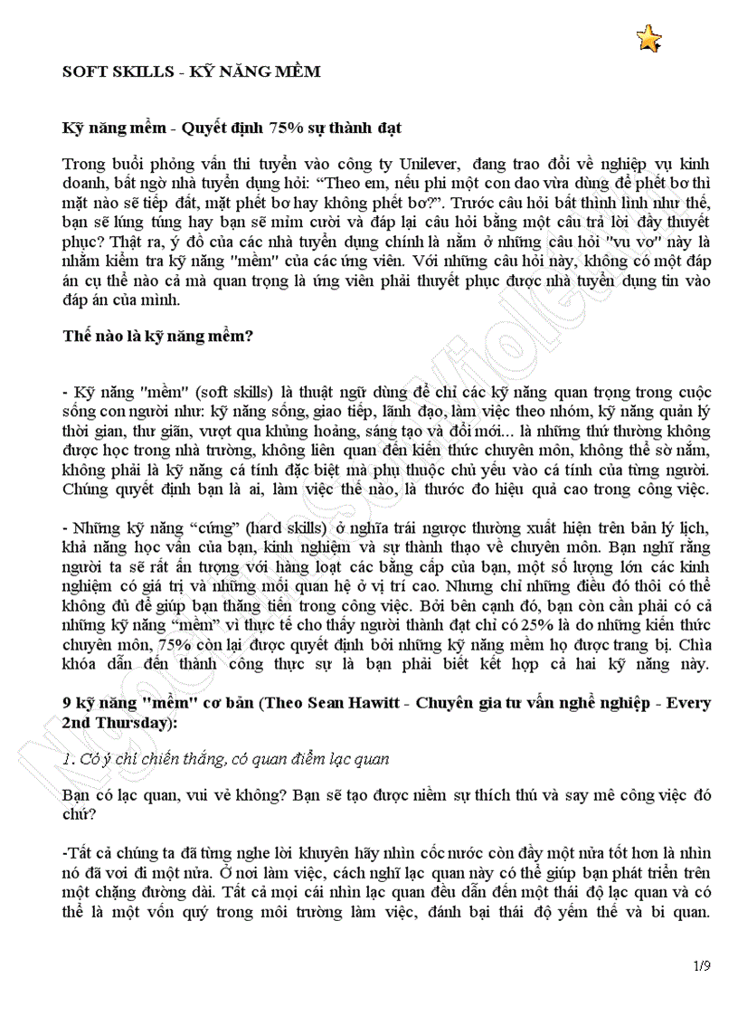 image for page Soft skills Kỹ năng mềm