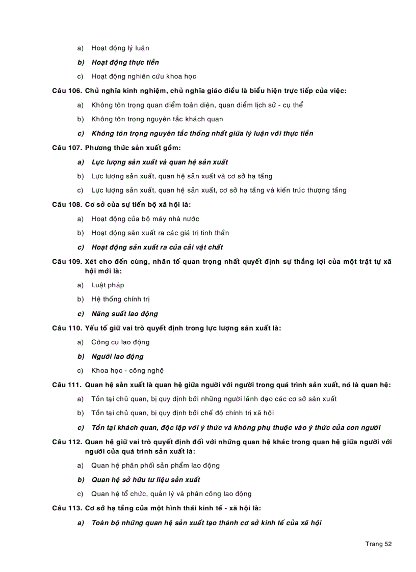 image for page Bài tập trắc nghiệm Triết học Mác Lênin