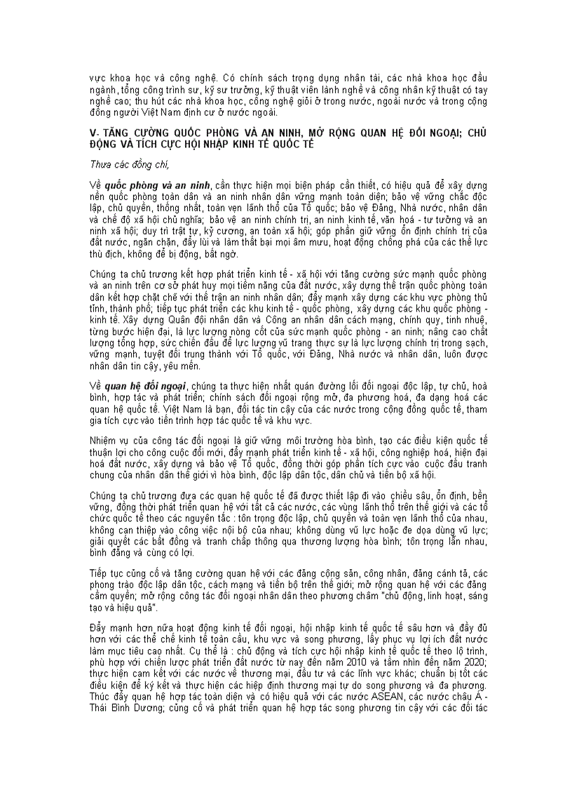 image for page Báo cáo của BCH TW về văn kiện Đại hội X