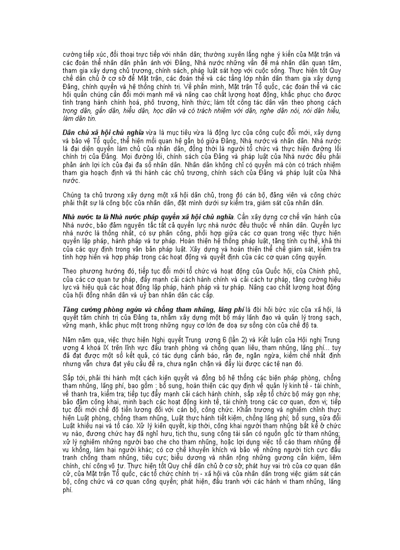 image for page Báo cáo của BCH TW về văn kiện Đại hội X