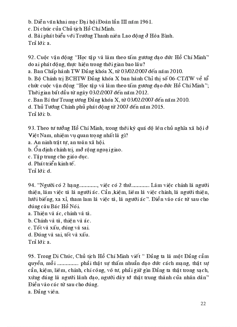 image for page Câu hỏi chắc nghiệm môn tư tưởng HCM