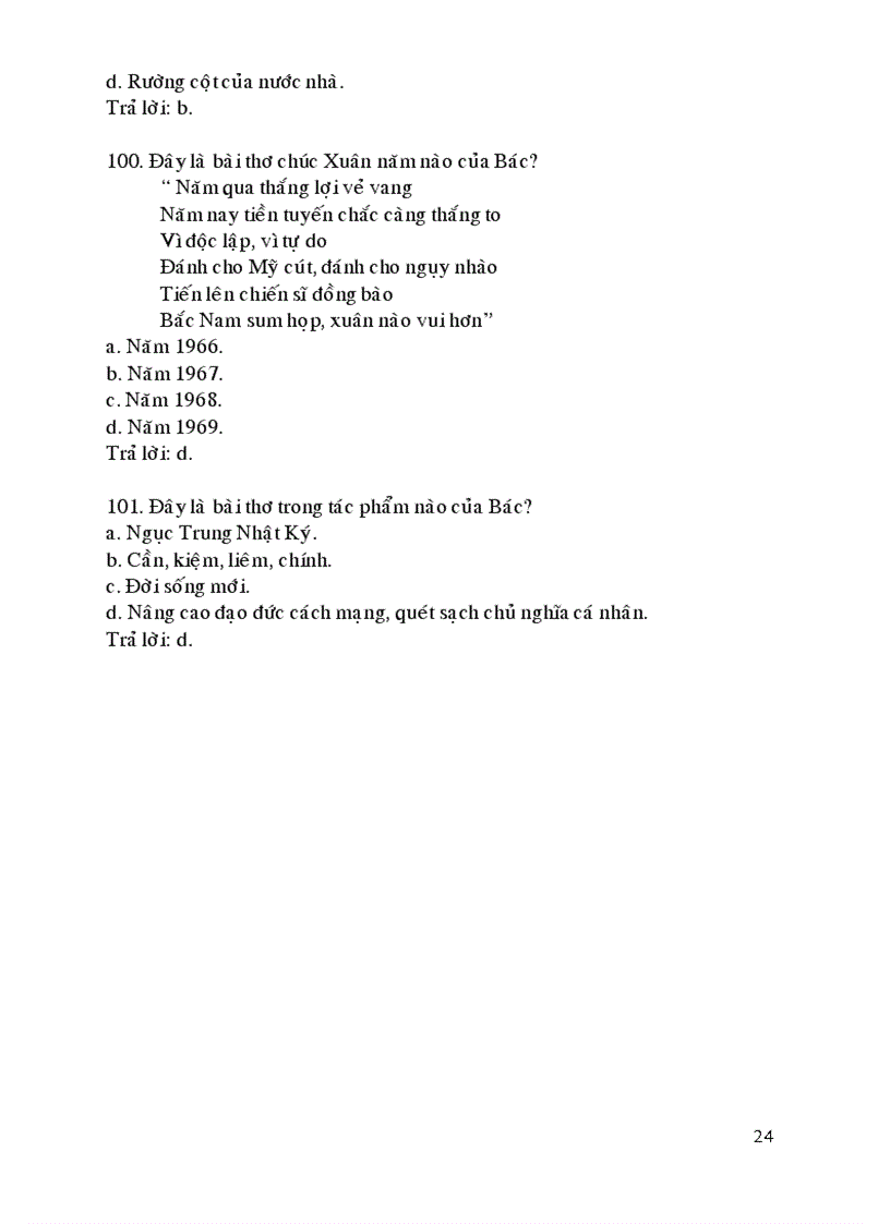 image for page Câu hỏi chắc nghiệm môn tư tưởng HCM