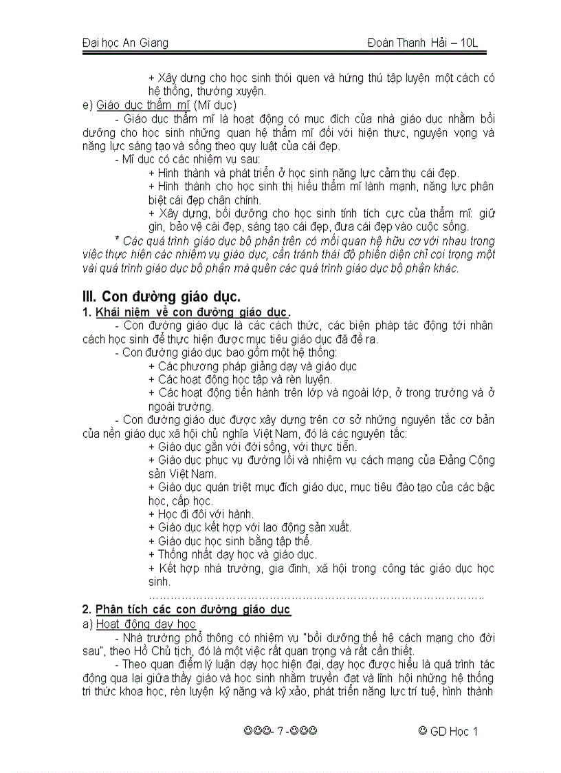 image for page Đề cương giáo dục học 1