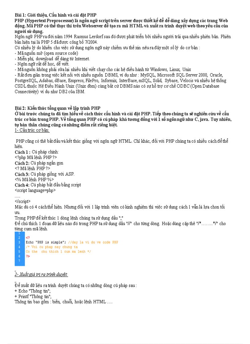 image for page Lập trình PHP