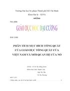 Mục tiêu giáo dục của Việt