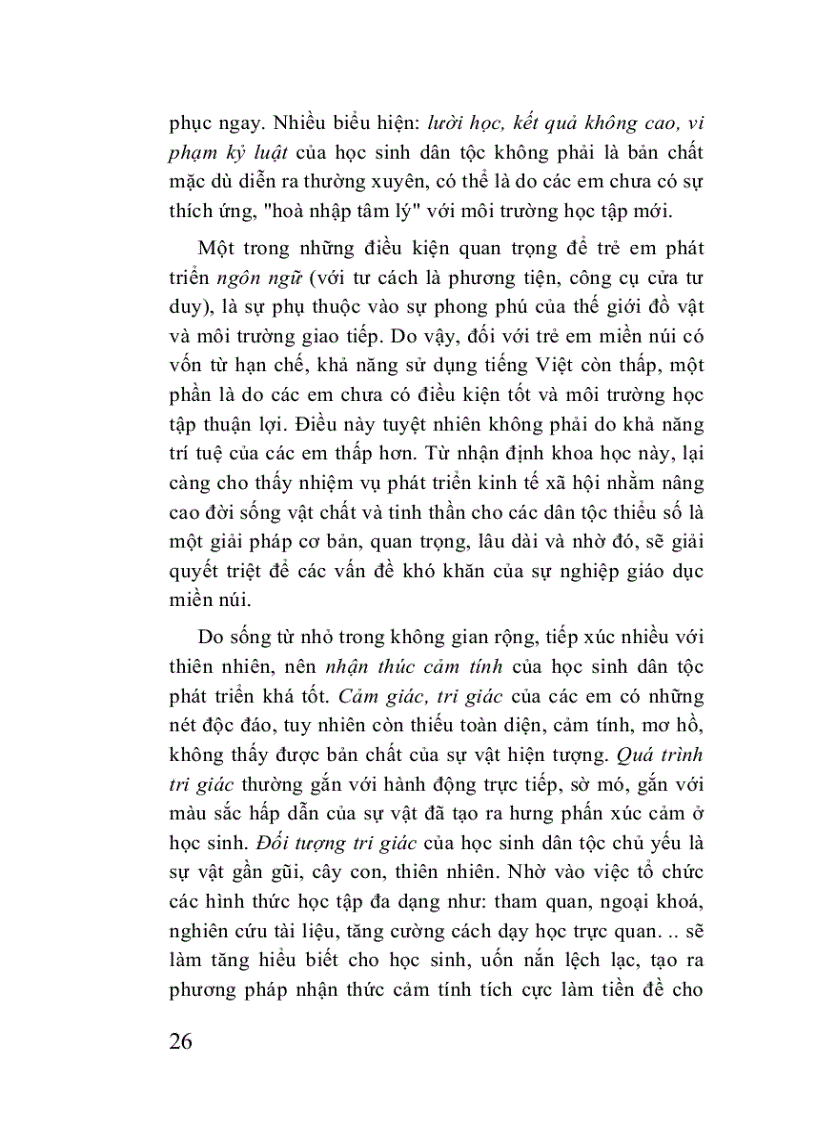 image for page Tổ chúc dạy học cho HS dân tộc miền núi