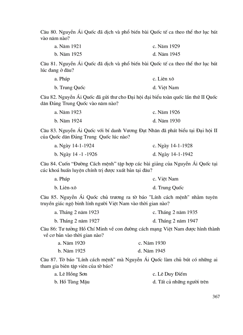 image for page Trac nghiem tu tuong HCM